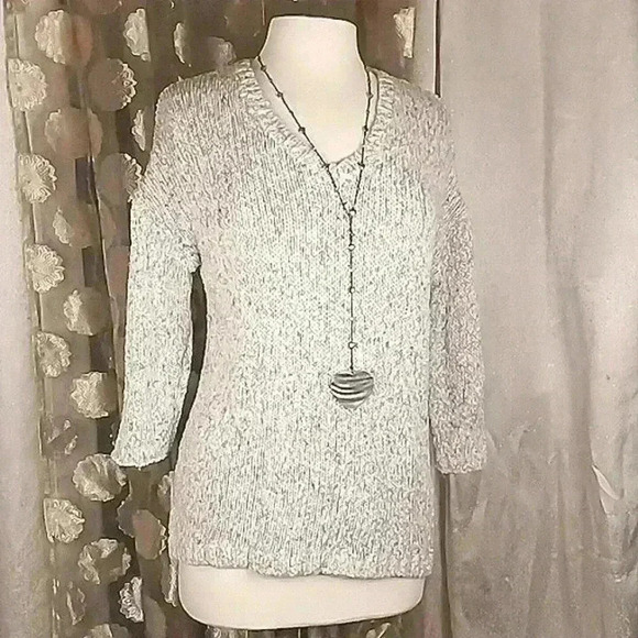 5/$25 ☘️LUCKY BRAND☘️ SIZE MED knit sweater 1/4 sleeve high quality knit - Picture 2 of 12